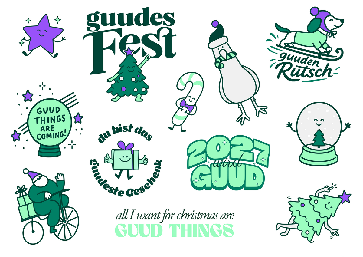 Motiv: Weihnachten Stickerkarte (physisch)